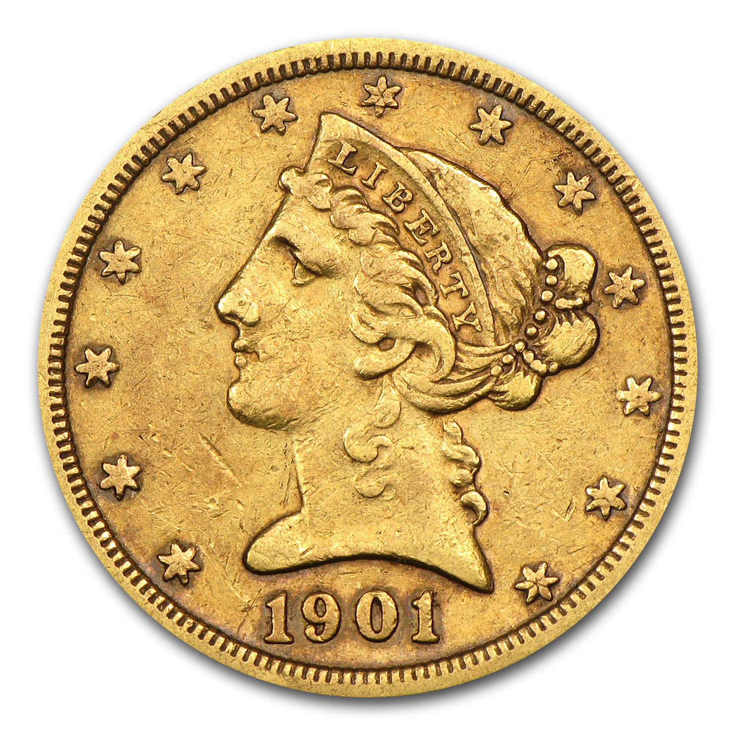1901/0-S $5 Liberty Gold Half Eagle XF (FS-006) | eBay